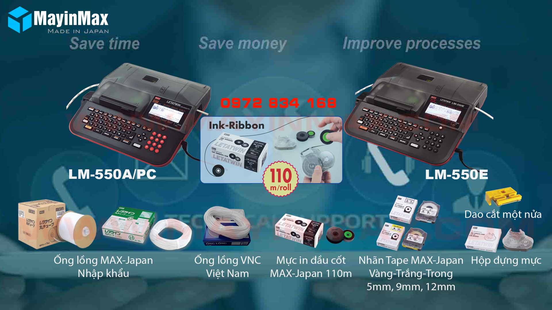 Hướng dẫn mua Máy in đầu cốt LM-550A/PC MAX-Japan