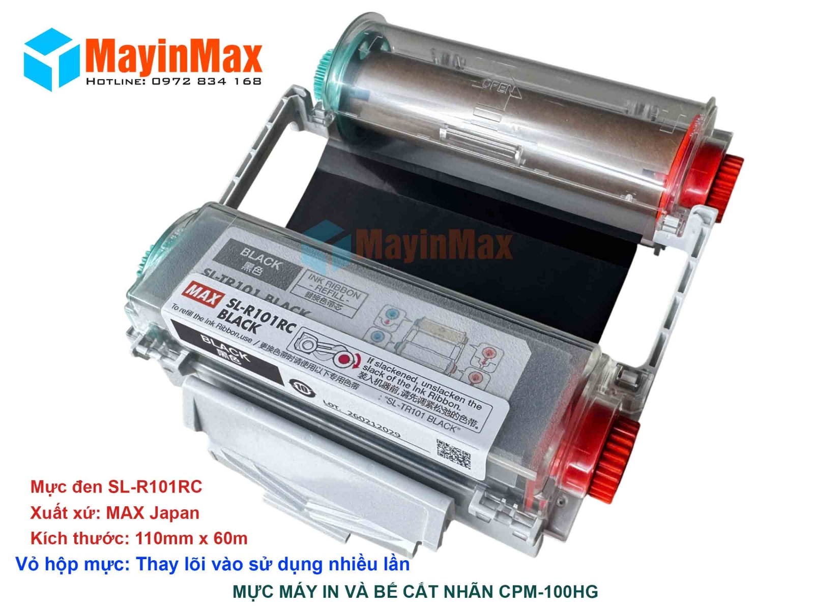 Mực màu đen SL-R101RC (120mm, 60m)