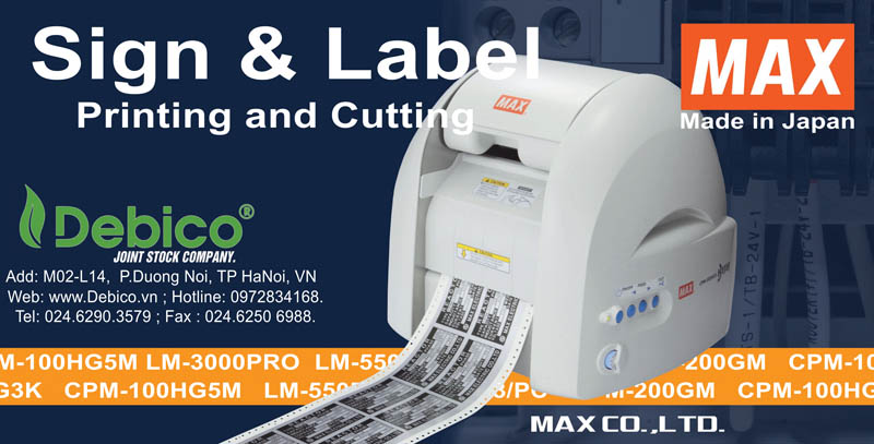MAX Japan và giải pháp in nhãn công nghiệp CPM Series