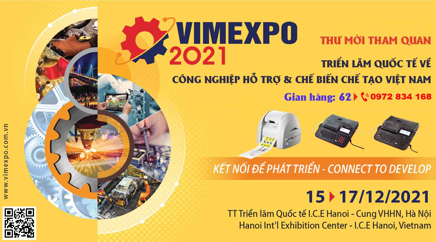 Thư mời tham quan Triển lãm VIMEXPO 2021 - Gian hàng MayinMax