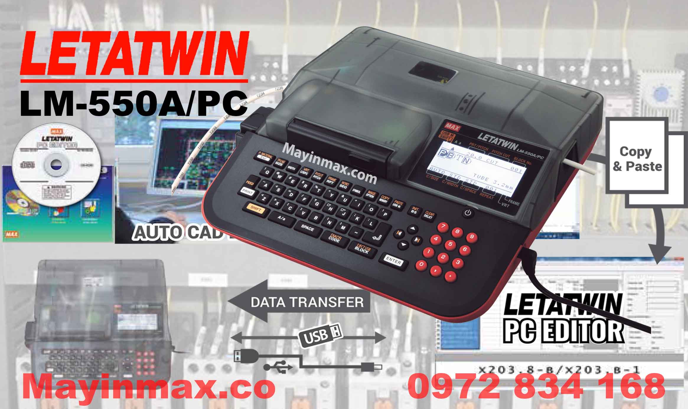 Giới thiệu Máy in đầu cốt LM-550A/PC MAX JAPAN