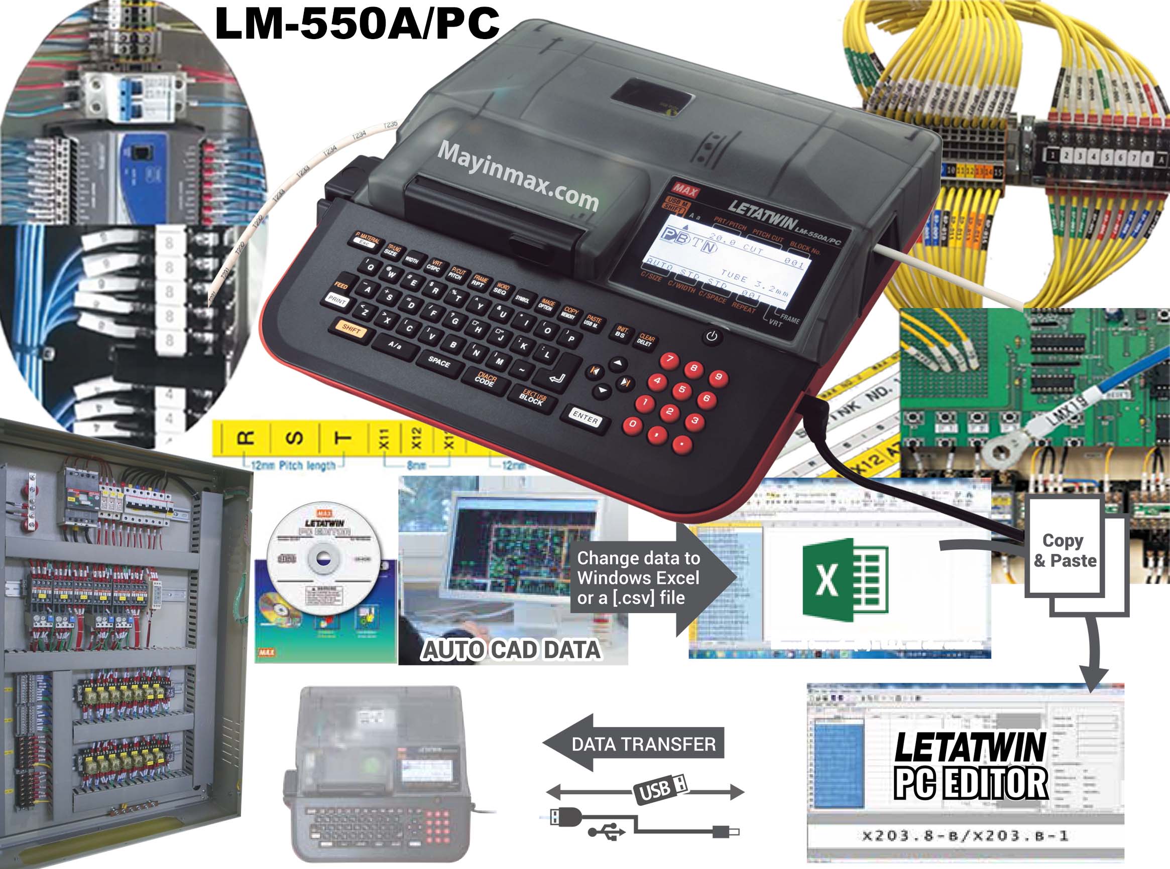 Máy in đầu cốt LM-550A/PC và Phụ kiện